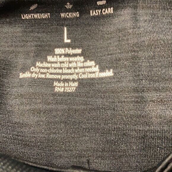 Croft &Barrow Men’s large Polo shirt, gray,wicking - Picture 5 of 6